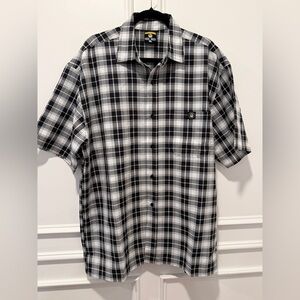 Lowrider Original Quality Men’s Size XL Black White Gray Plaid Button Up Shirt